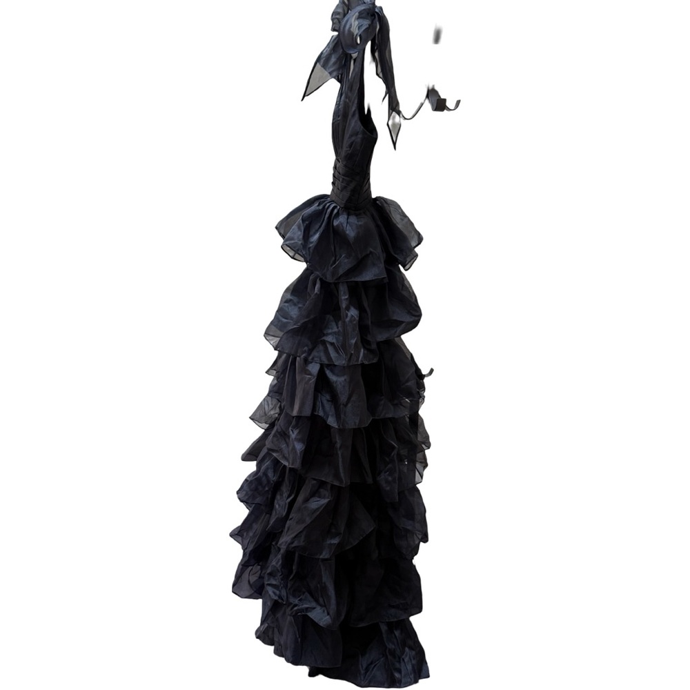Ceremony Gown – Gothic Ruffle Dress with Slit & Bows” NWOT-Small - Picture 8 of 17